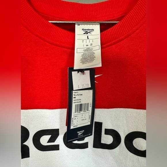 Reebok tell Fleece Cree Sweater Size Large Men - Picture 2 of 3